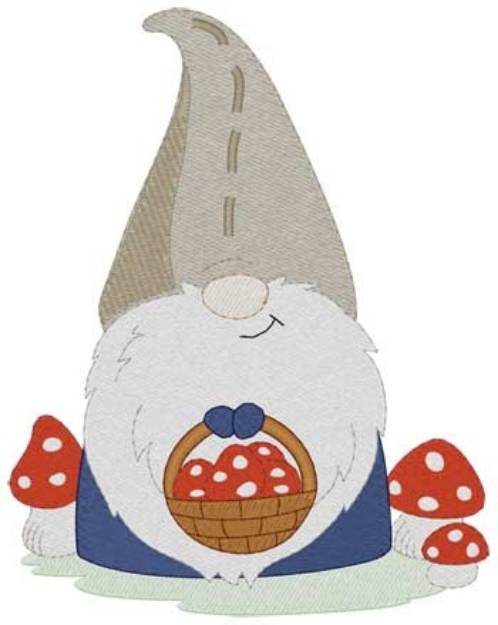 Picture of Gnome & Mushrooms Machine Embroidery Design