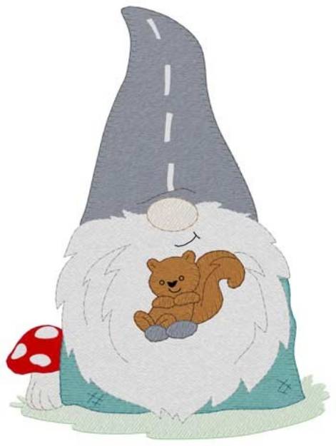 Picture of Gnome & Squirrel Machine Embroidery Design