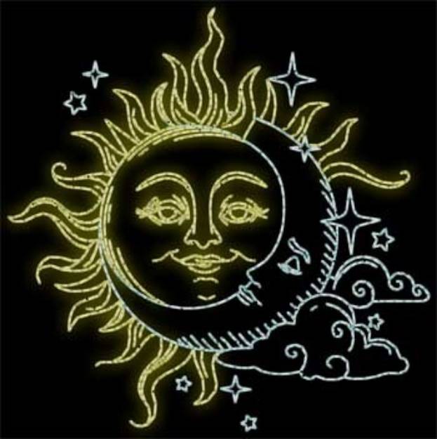 Picture of Sun & Moon Machine Embroidery Design