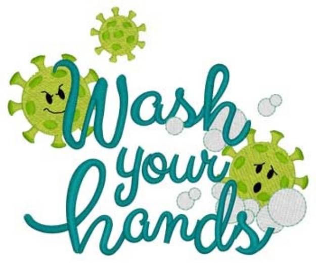 Picture of Wash Your Hands Machine Embroidery Design