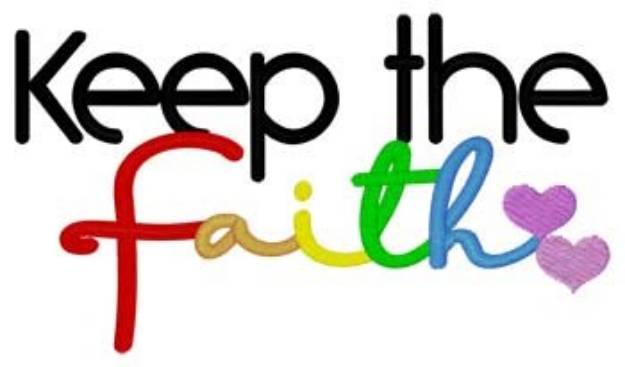 Picture of Keep The Faith Machine Embroidery Design