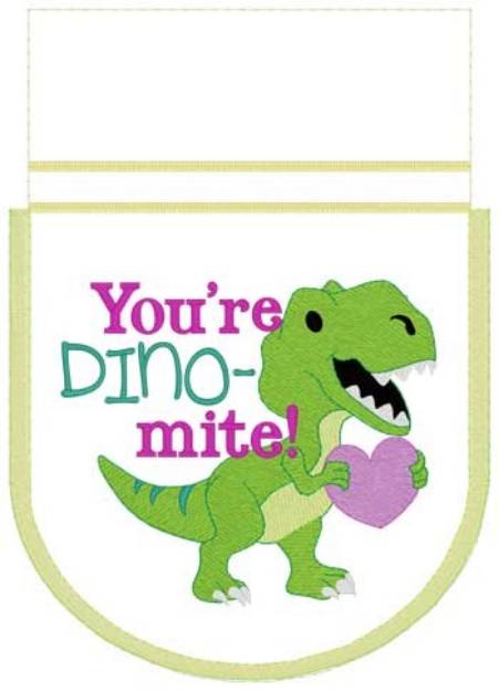Picture of Youre Dino-mite! Gift Bag Machine Embroidery Design