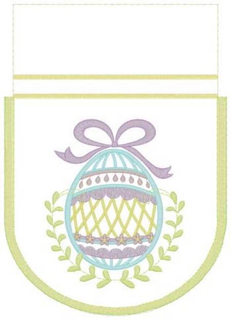 Picture of Easter Egg Gift Bag Machine Embroidery Design