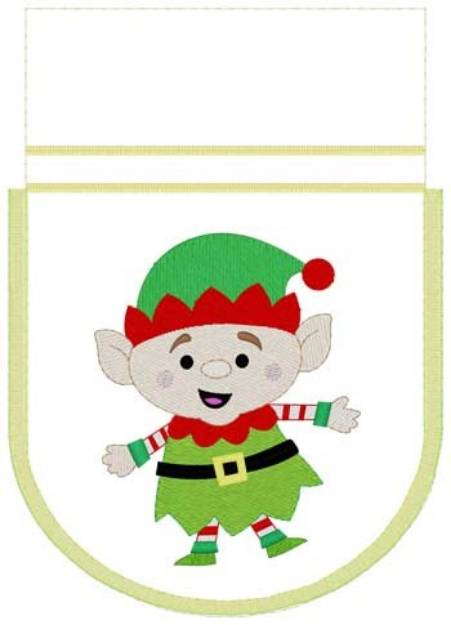 Picture of Elf Gift Bag Machine Embroidery Design