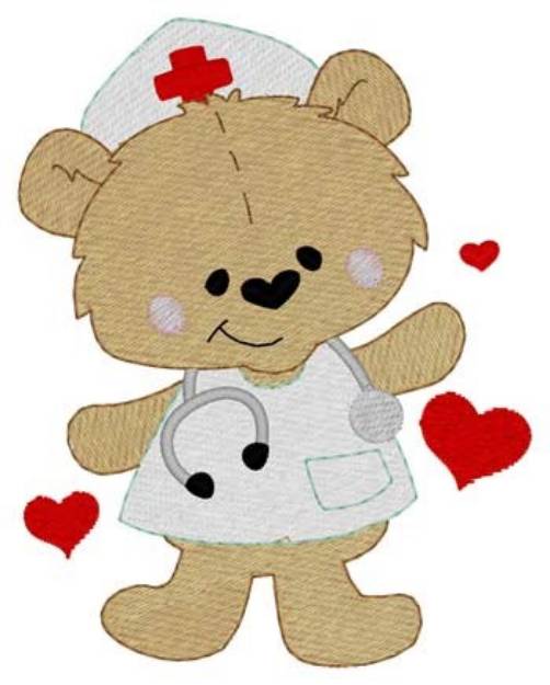 Picture of Teddy Bear Nurse Machine Embroidery Design
