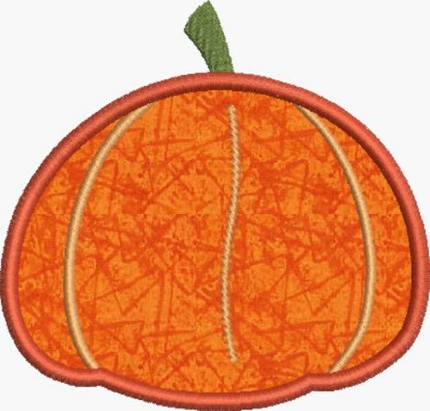 Picture of Applique Pumpkin Machine Embroidery Design
