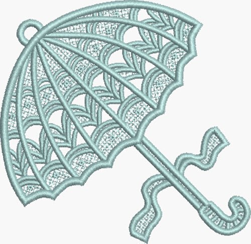 FSL Blue Bonnet Umbrella Machine Embroidery Design