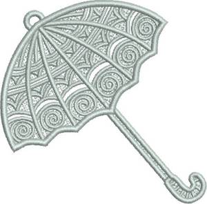 Picture of FSL Silver Umbrella Machine Embroidery Design