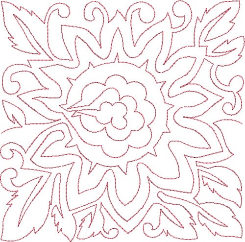 Sunflower Quilt Block Machine Embroidery Design