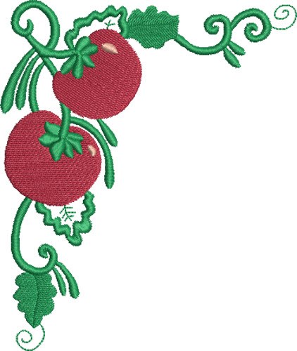 Tomato Corner Machine Embroidery Design