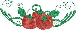 Picture of Tomato Dish Machine Embroidery Design