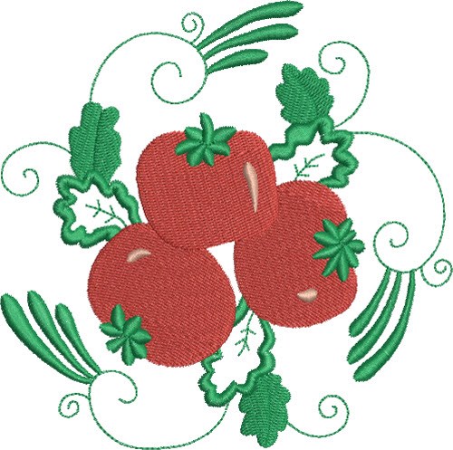 Tomato Square Machine Embroidery Design