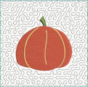 Picture of Pumpkin Quilting Block Machine Embroidery Design