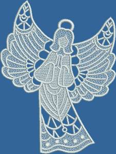 Picture of FSL Praying Angel Machine Embroidery Design