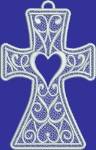 Picture of FSL Hope Heart Cross Machine Embroidery Design