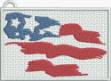 Picture of FSL Patriotic Flag Rectangle Machine Embroidery Design