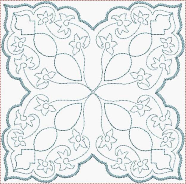 Picture of Loopy Quilt Block Machine Embroidery Design