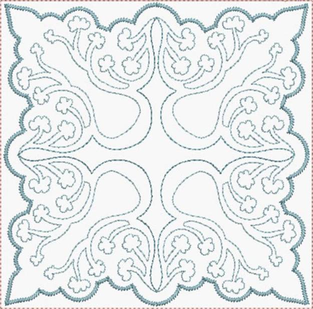 Picture of Quilt Flower Block Machine Embroidery Design
