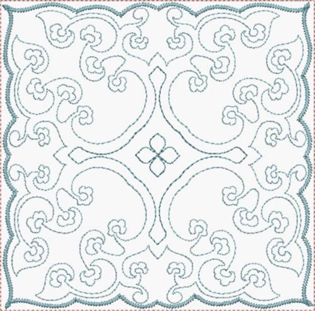 Picture of Quilt Floral Block Machine Embroidery Design