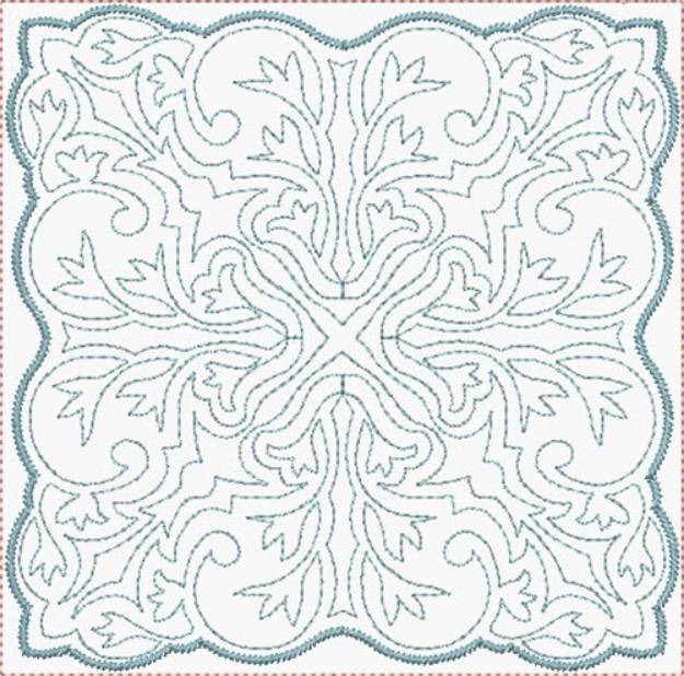 Picture of Quilt Block Floral Machine Embroidery Design