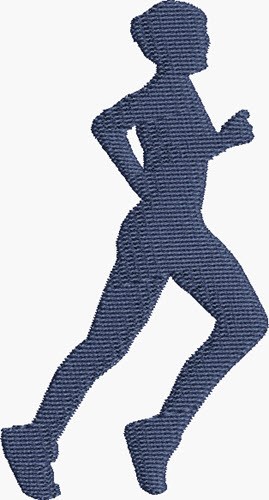 Woman Jogger Machine Embroidery Design