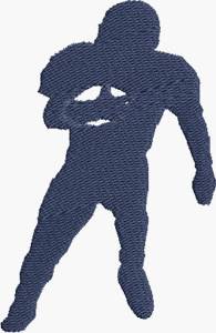 Picture of Football Silhouette Machine Embroidery Design