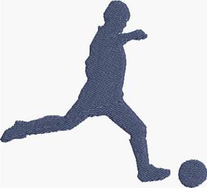 Picture of Soccer Silhouette Machine Embroidery Design
