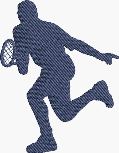 Tennis Silhouette Machine Embroidery Design