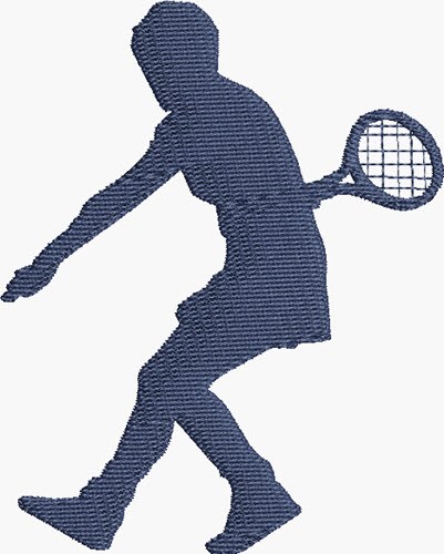Tennis Woman Machine Embroidery Design