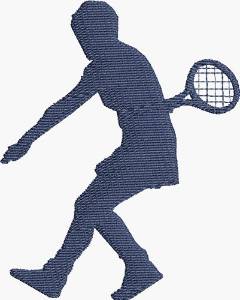 Picture of Tennis Woman Machine Embroidery Design