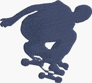 Picture of Skateboard Silhouette Machine Embroidery Design