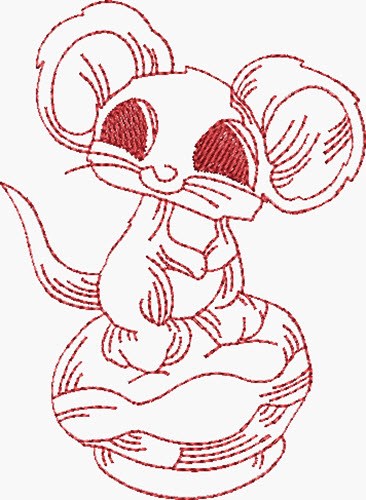 Smiley Mouse Machine Embroidery Design