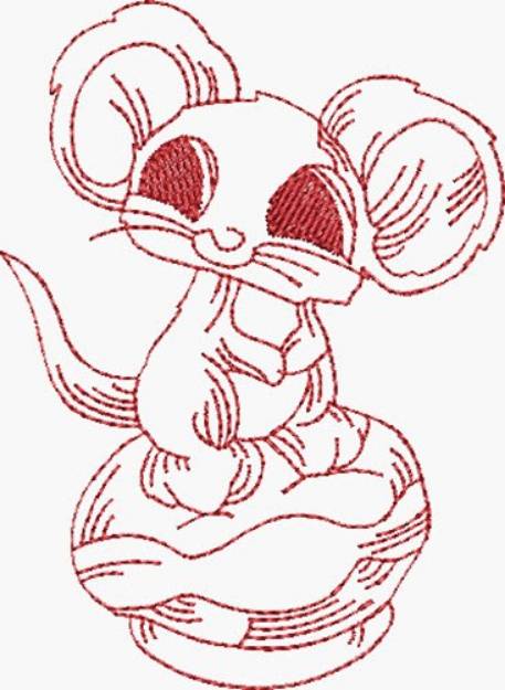 Picture of Smiley Mouse Machine Embroidery Design