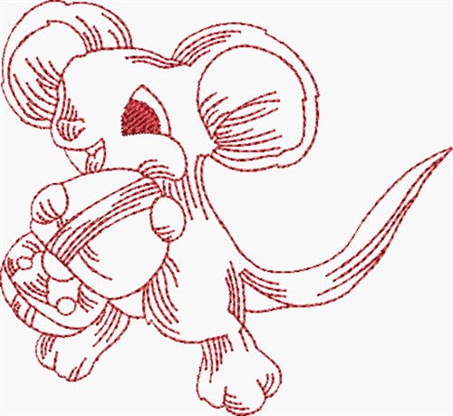 Hungry Mouse Machine Embroidery Design