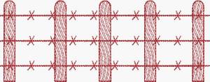 Picture of Redwork Barbed Wire Machine Embroidery Design