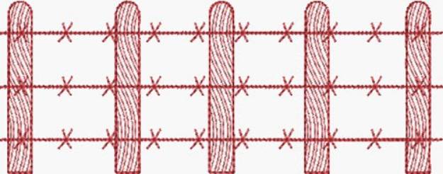 Picture of Redwork Barbed Wire Machine Embroidery Design