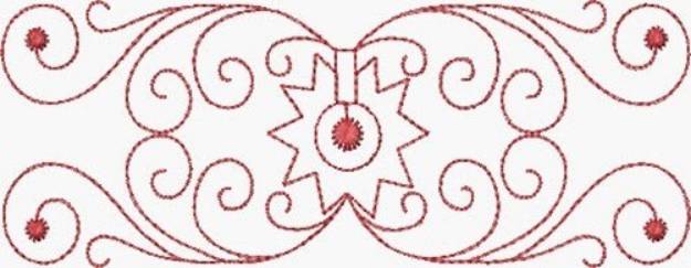 Picture of Redwork Scrolls & Spur Machine Embroidery Design