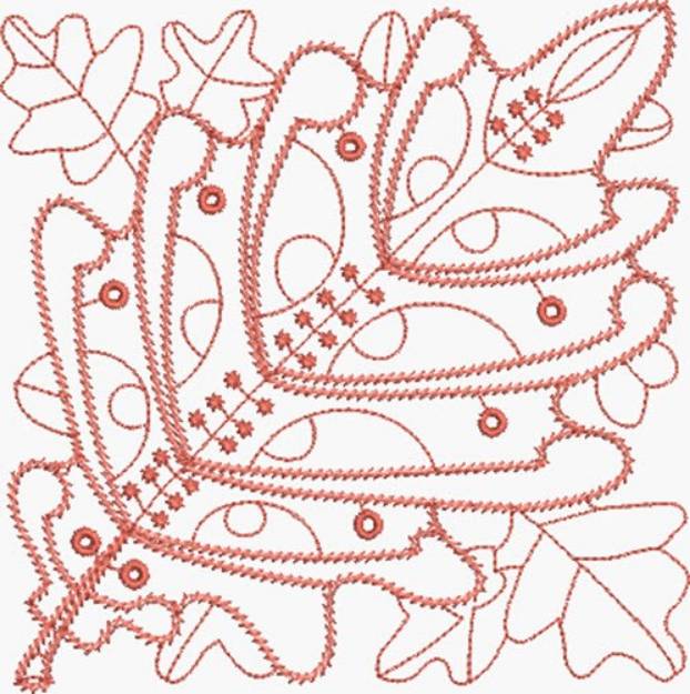 Picture of Coral Leaf Machine Embroidery Design