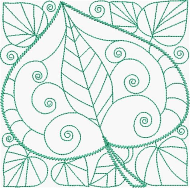 Picture of Jade Leaf Machine Embroidery Design