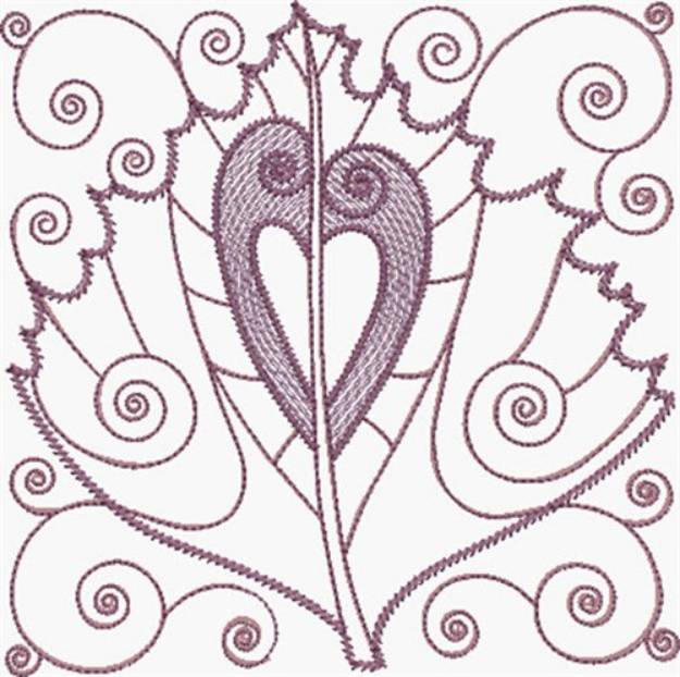 Picture of Purple Leaf Machine Embroidery Design