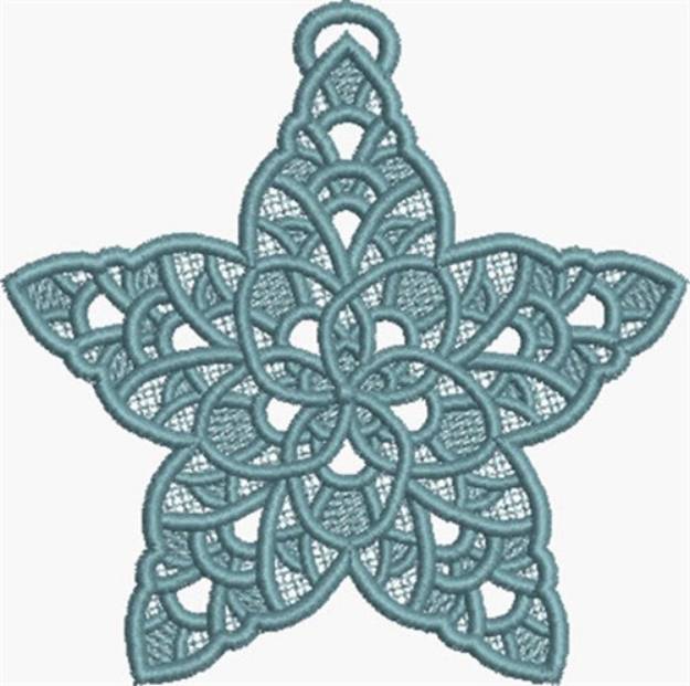 Picture of FSL  Hanging Star Machine Embroidery Design