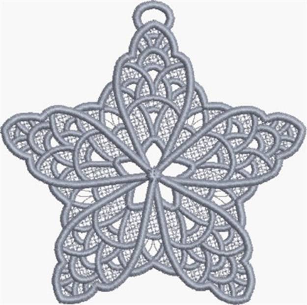 Picture of FSL Hanging Star Machine Embroidery Design