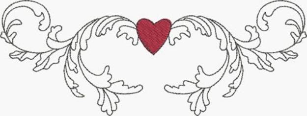 Picture of Scroll & Heart Swag Machine Embroidery Design
