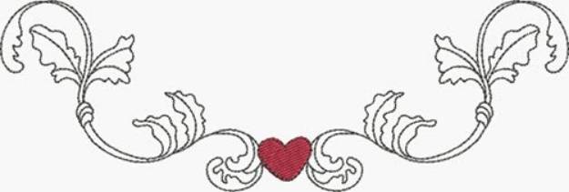 Picture of Scroll & Heart Border Machine Embroidery Design