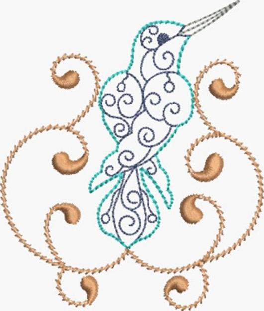 Picture of Lovely Hummingbird Machine Embroidery Design