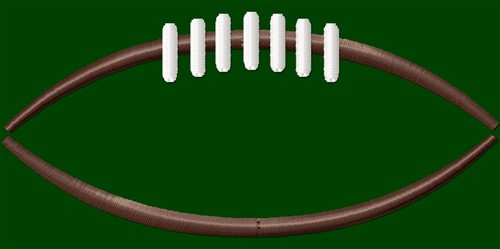 Football Outline Machine Embroidery Design
