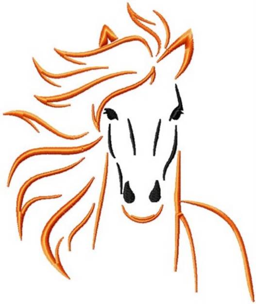 Picture of Horse Outline Machine Embroidery Design