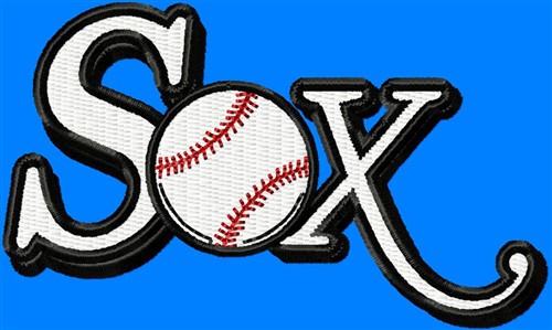 Sox Baseball Machine Embroidery Design