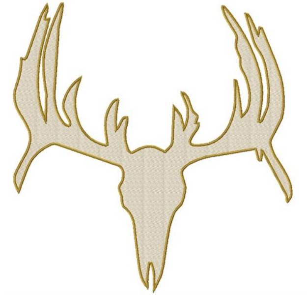 Picture of Deer Skull Silhouette Machine Embroidery Design