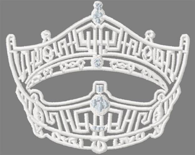 Picture of Pageant Crown Machine Embroidery Design